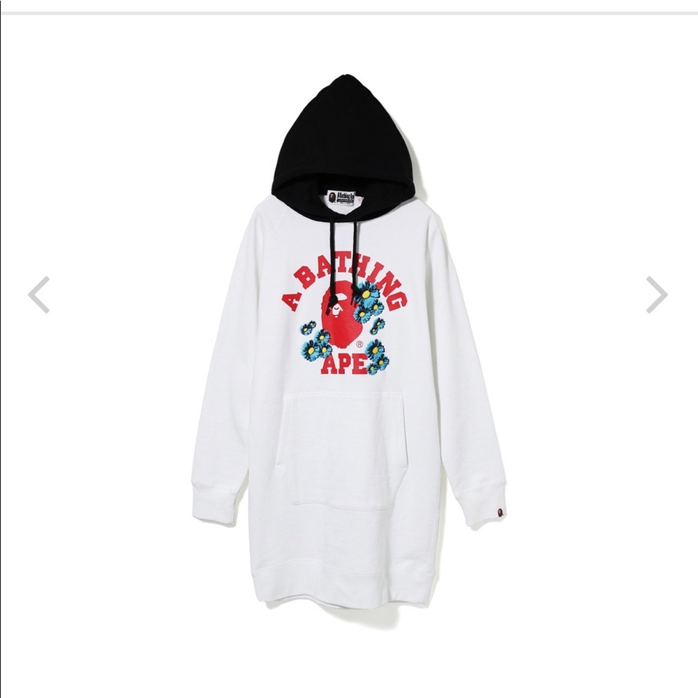 BAPE FLOWER COLLEGE HOODIE ONEPIECE LADIES